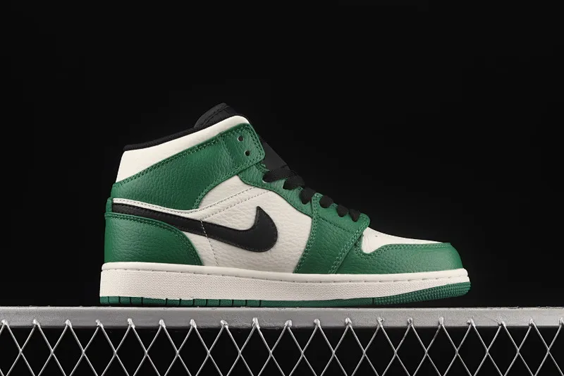 All categories Air Jordan Jordan series basketball shoes Air Jordan 1 Mid Air Jordan 1 Mid "Pine Green" AJ1 Joe 1 refreshing green toe China basketball shoes 852542-301